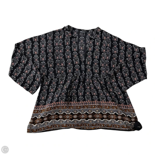 Top 3/4 Sleeve By Madewell In Floral Print, Size: S
