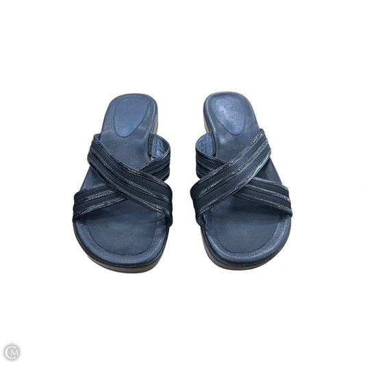 Sandals Heels Wedge By Cole-haan In Black, Size: 8