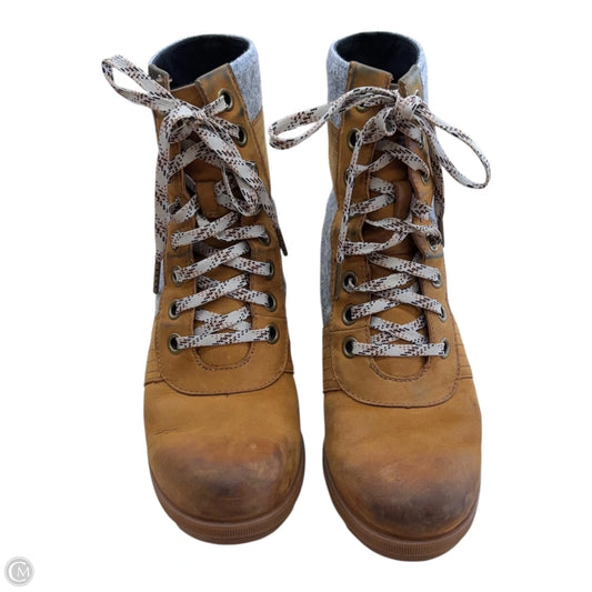 Shoes Heels Wedge By Sorel In Brown, Size: 9.5