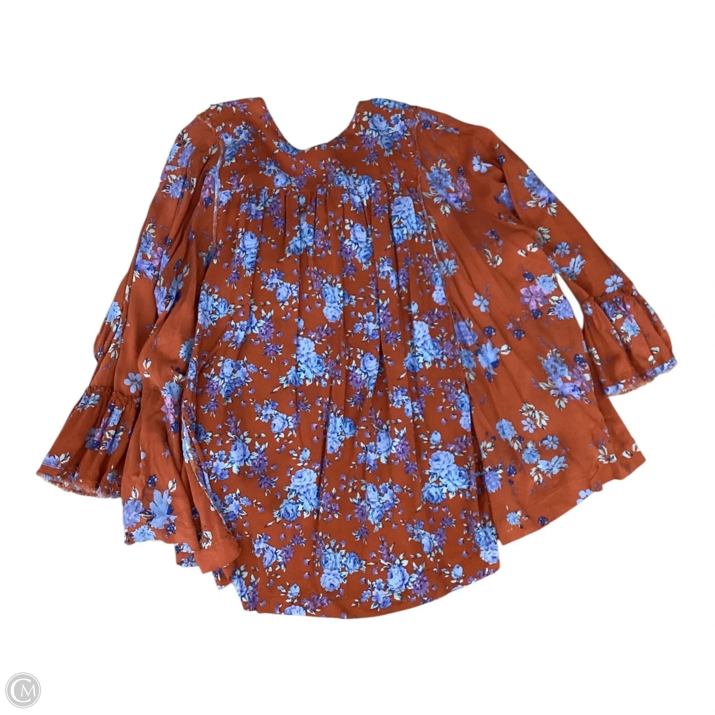 Top Long Sleeve By Free People In Floral Print, Size: Xs