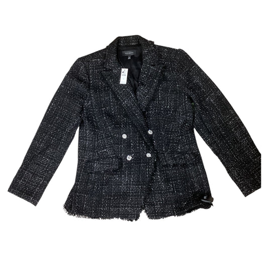 Blazer By Talbots In Black & Silver, Size:8