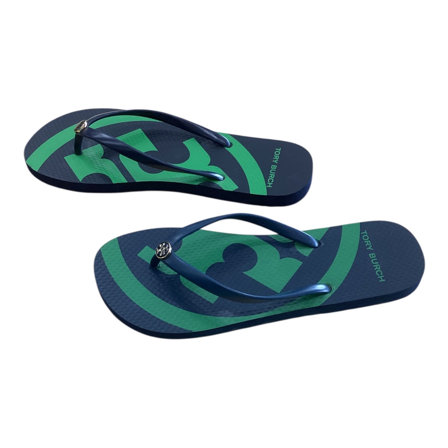 Sandals Designer By Tory Burch In Blue & Green, Size:9