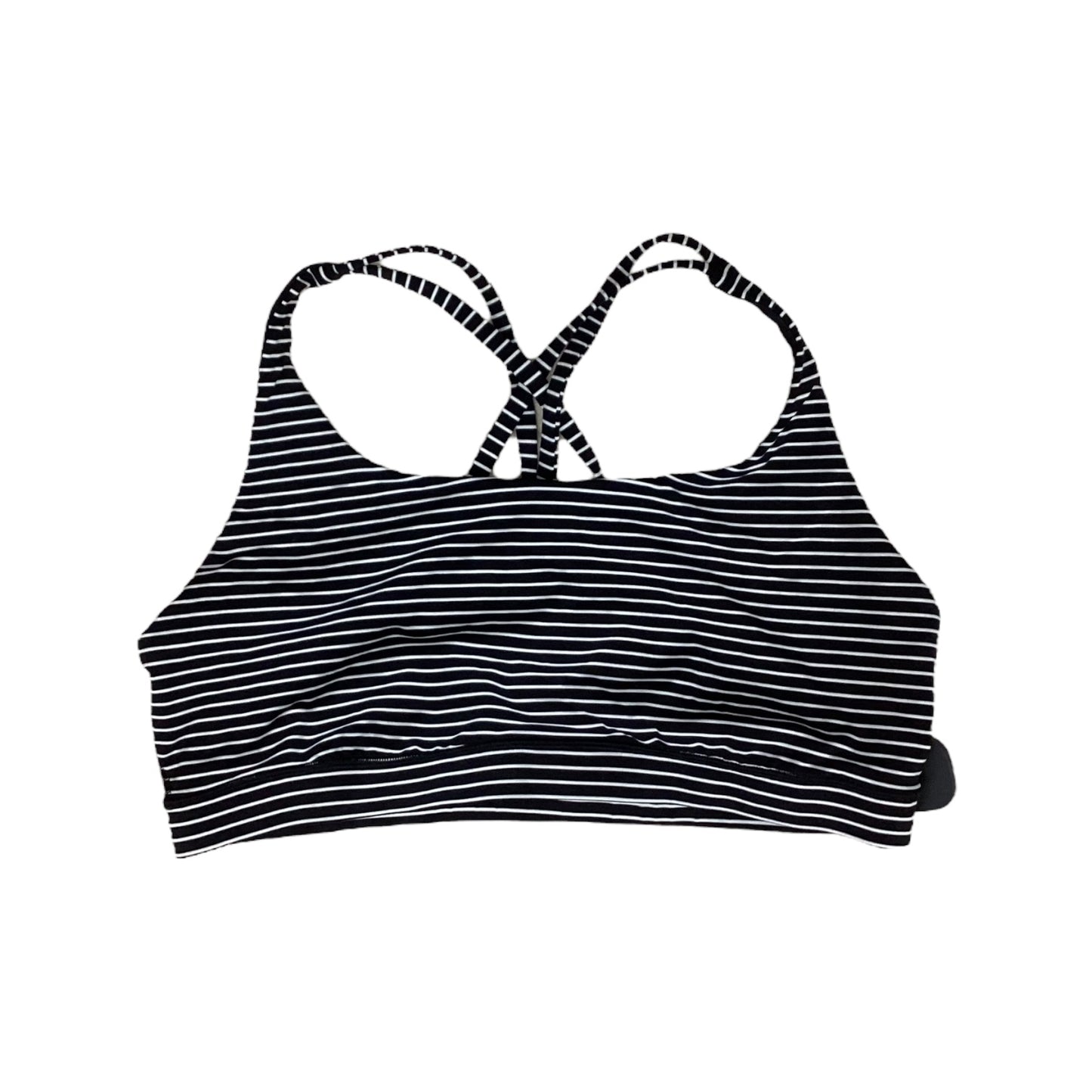 Athletic Bra By Lululemon In Black & White, Size:L