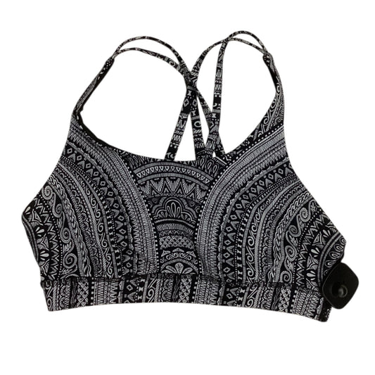 Athletic Bra By Lululemon In Black & White, Size:M
