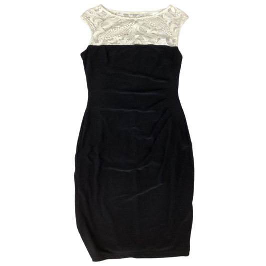 Dress Casual Midi By Lauren By Ralph Lauren In Black, Size:M
