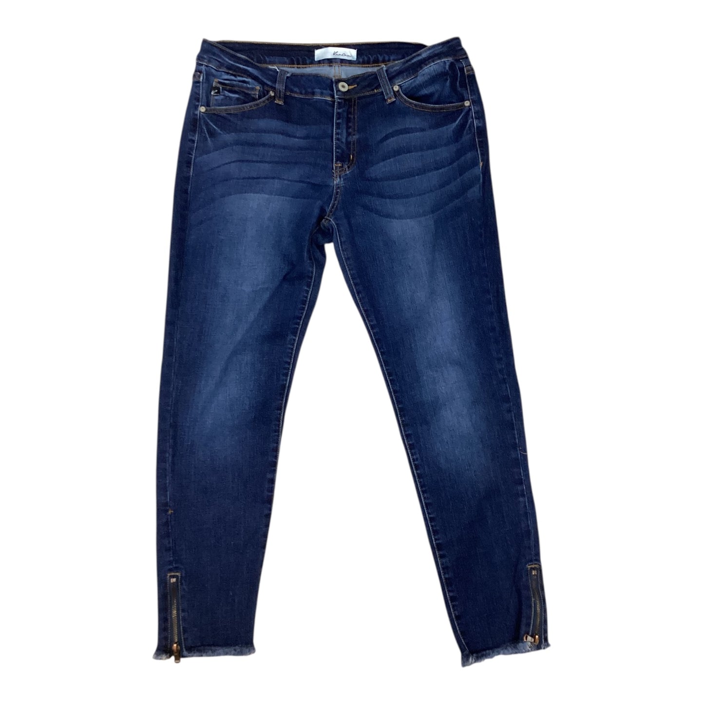 Jeans Straight By Kancan In Blue Denim, Size:12