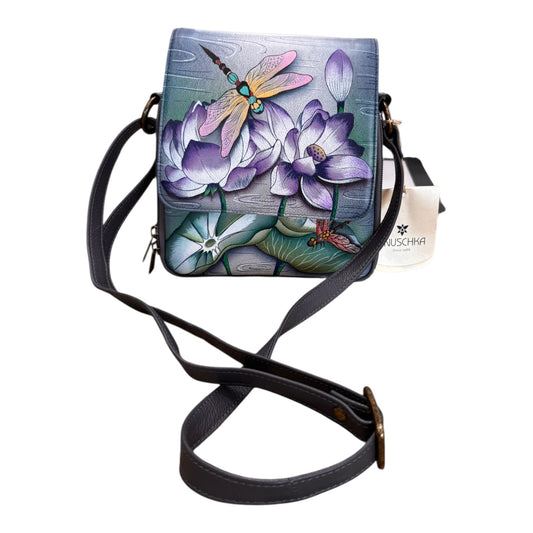 Crossbody Leather By Anuschka In Multi, Size:Small