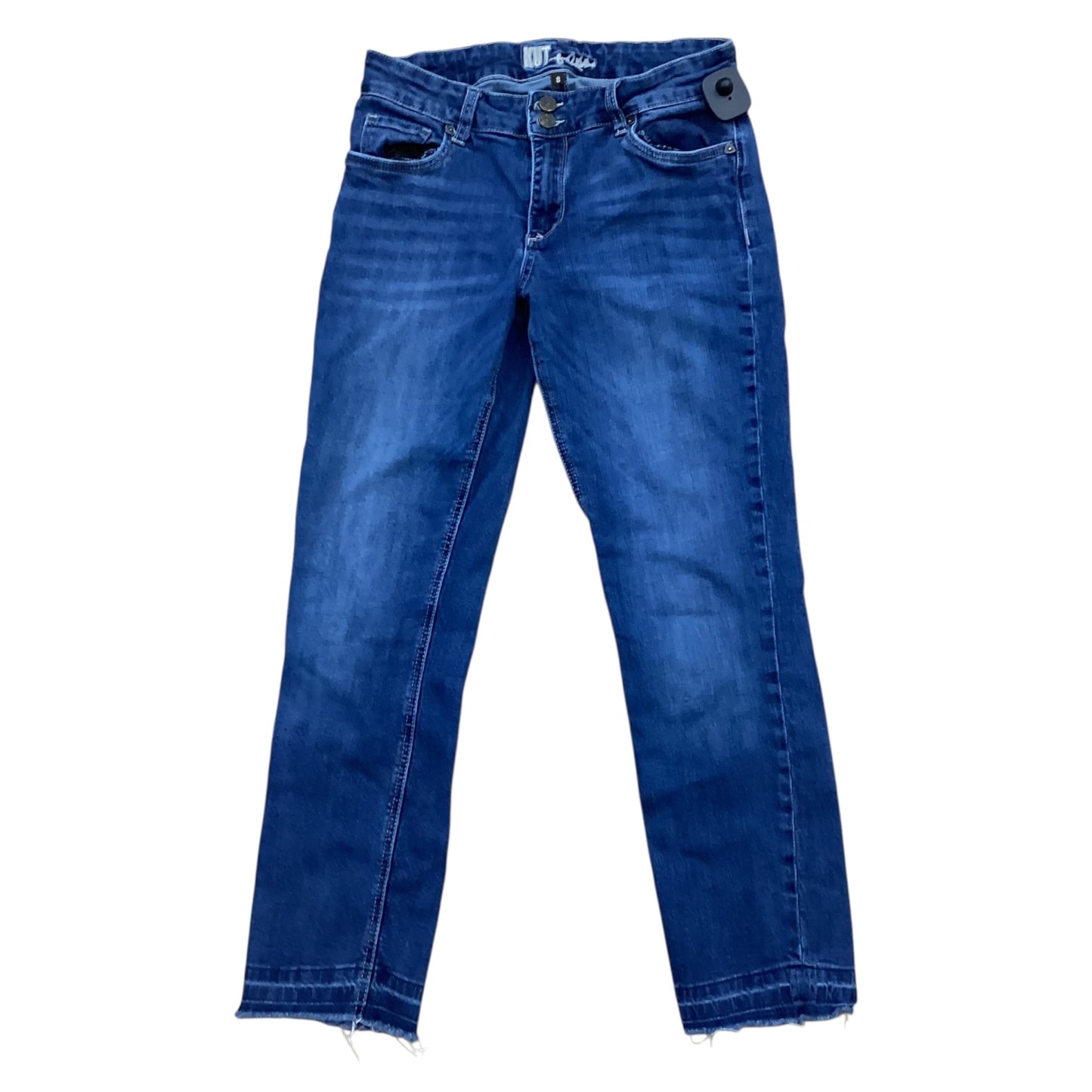 Jeans Straight By Kut In Blue Denim, Size:8