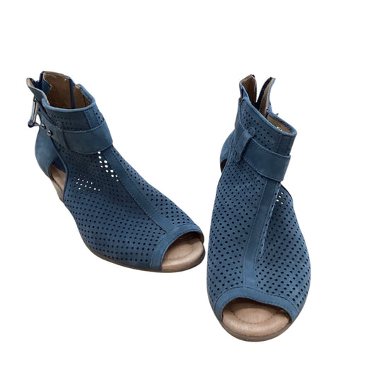 Sandals Heels Block By Earth In Green, Size:6.5