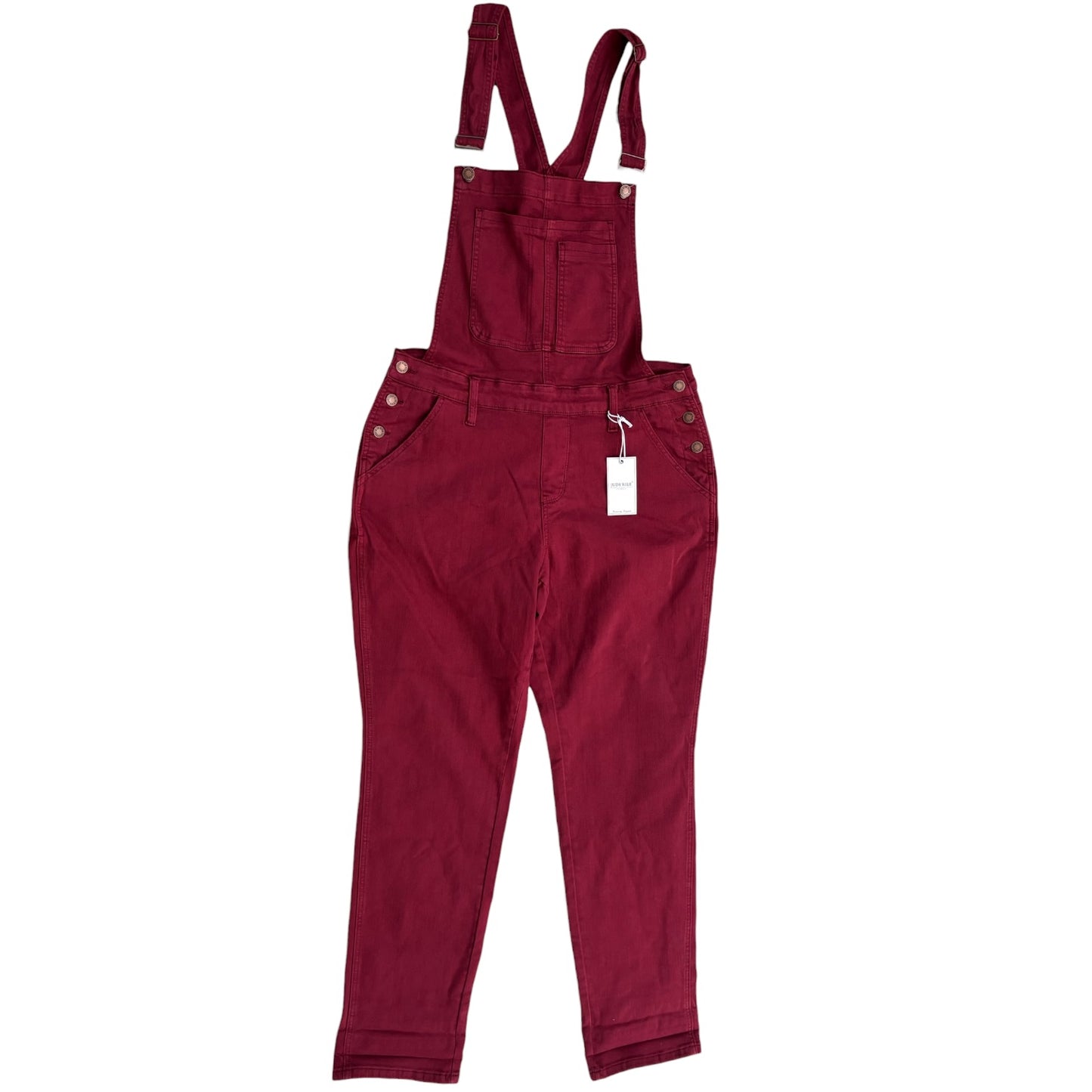 Overalls By Judy Blue In Maroon, Size:1X