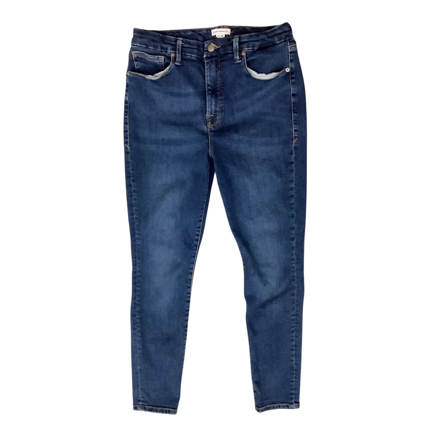 Jeans Skinny By Good American In Blue Denim, Size:14