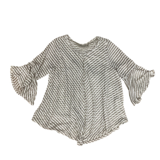 Top 3/4 Sleeve By Studio 1 In Striped Pattern, Size:1X