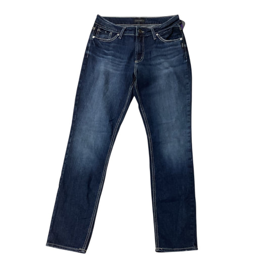 Jeans Straight By Silver In Blue Denim, Size:4