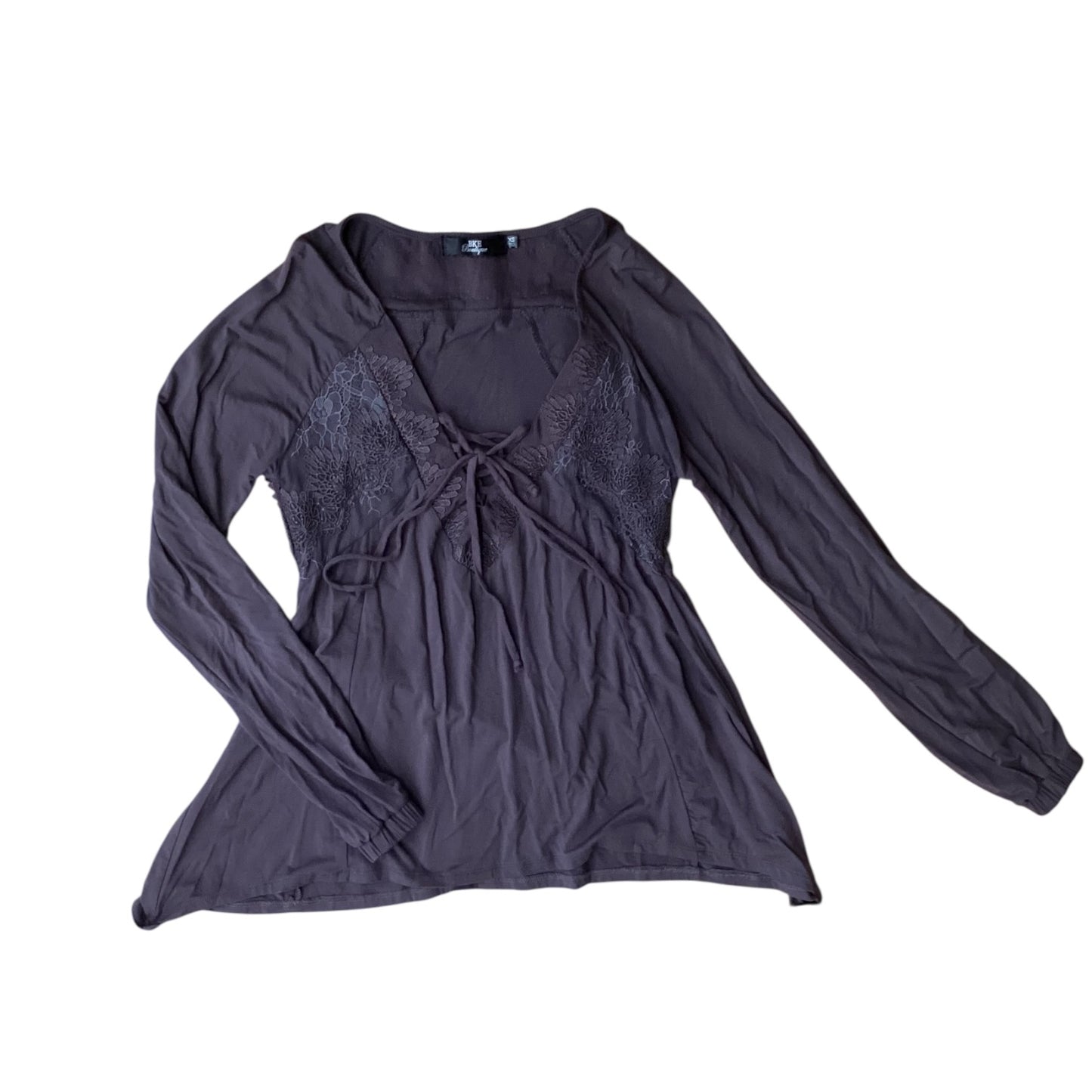 Blouse Ls By Bke In Purple, Size:Xs