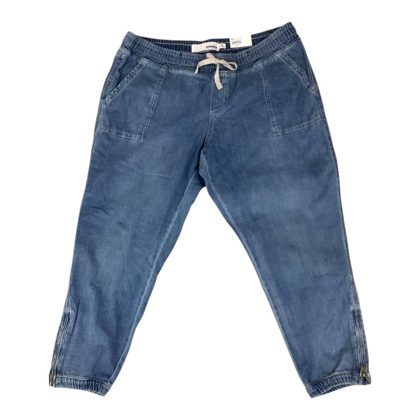 Jeans Straight By Sonoma In Blue Denim, Size:20