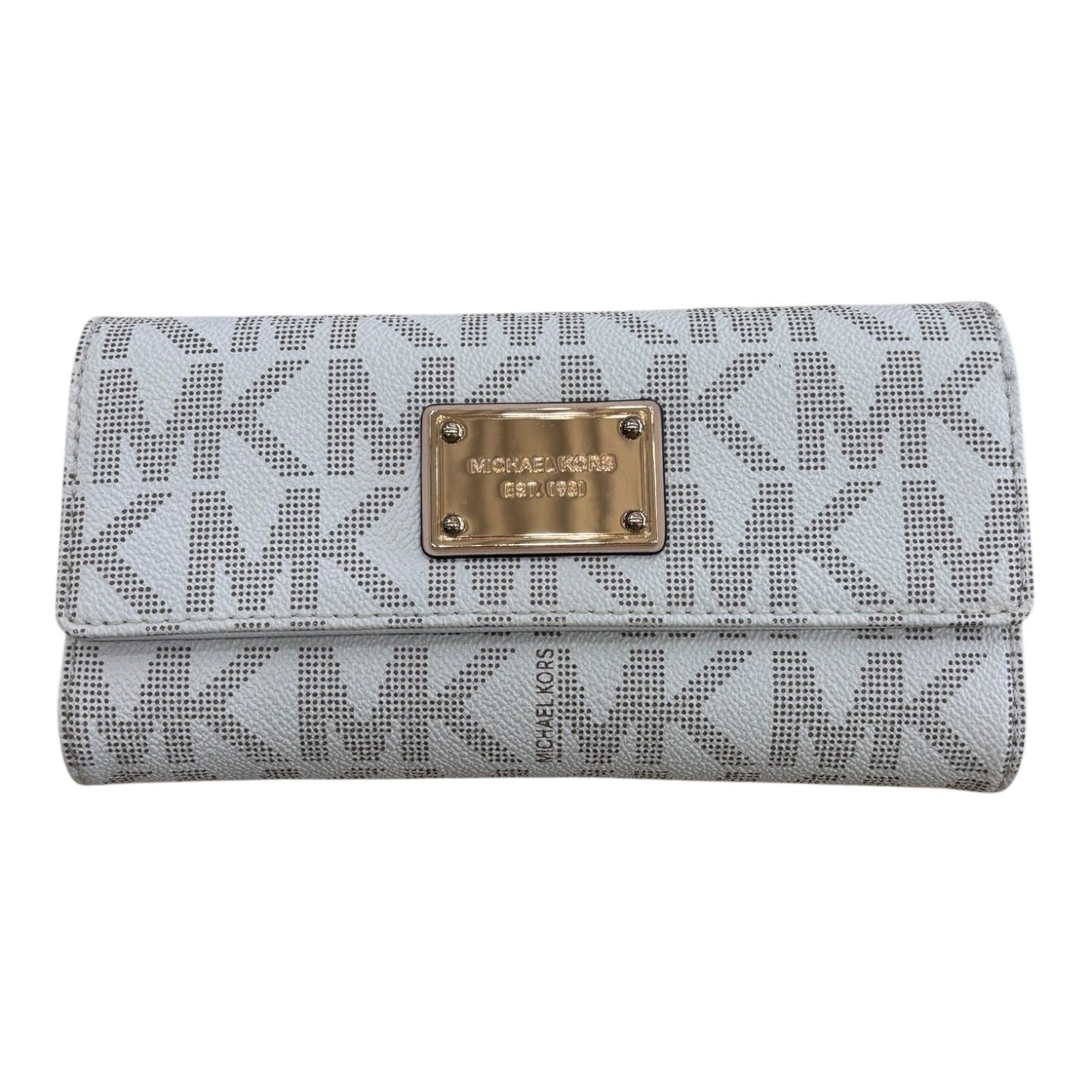 Wallet Designer By Clothes Mentor In Gold & White, Size:Large