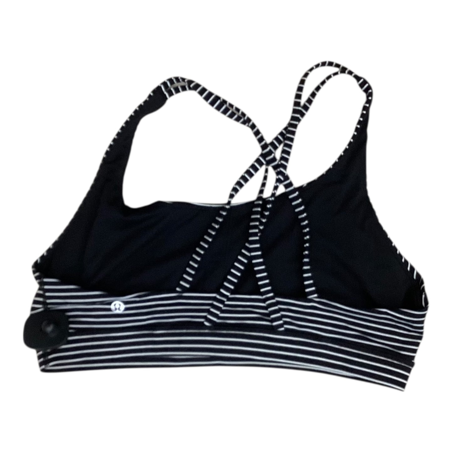 Athletic Bra By Lululemon In Black & White, Size:L