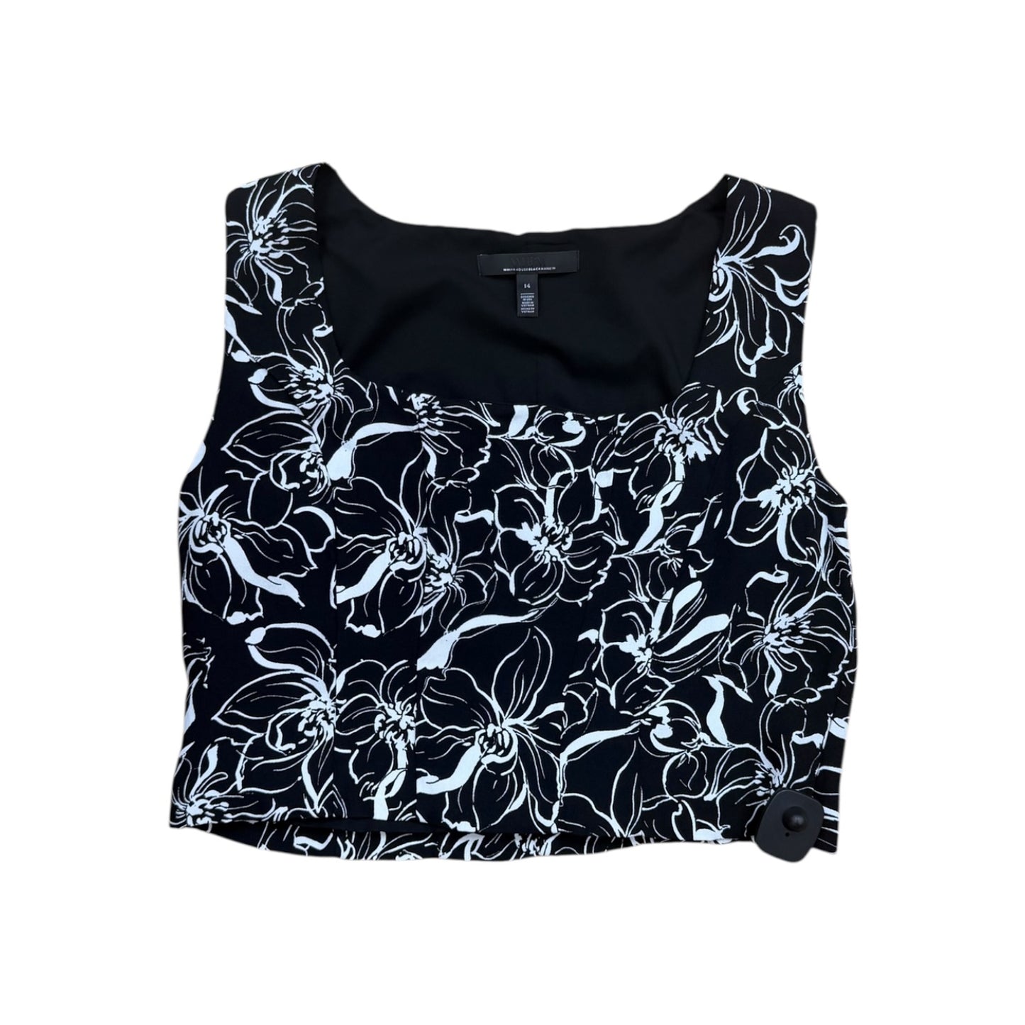 Top Sleeveless By White House Black Market In Black & White, Size:Xl