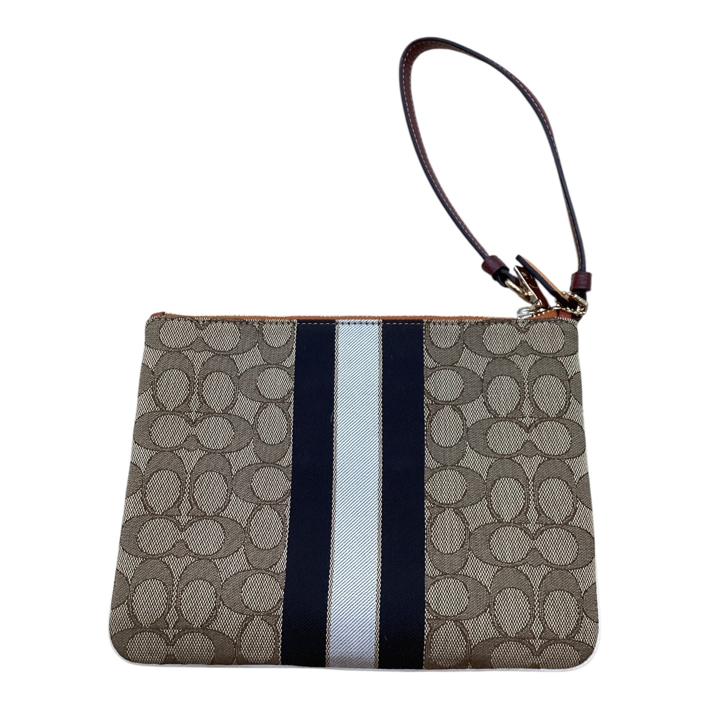 Wristlet Designer By Coach In Brown & Orange, Size:Medium