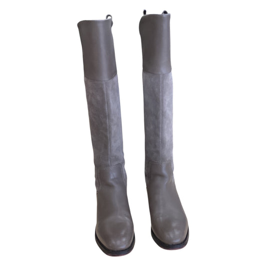Boots Knee Flats By Franco Sarto In Taupe, Size:7