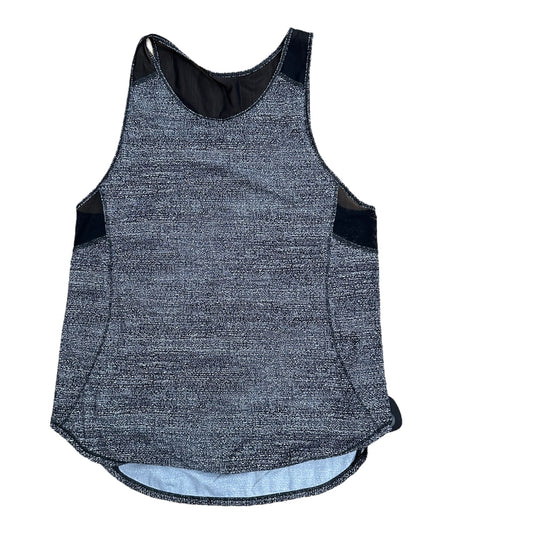 Athletic Tank Top By Lululemon In Black & White, Size:M