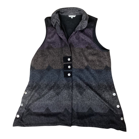 Cardigan By John Mark In Grey & Purple, Size:L