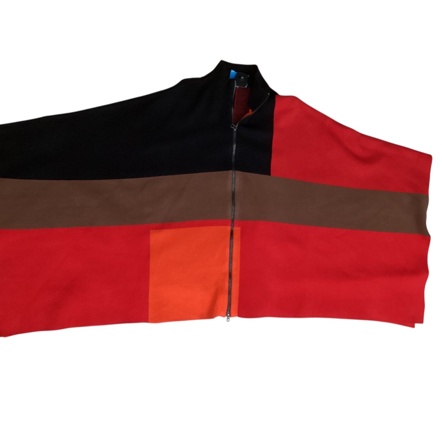 Poncho By Clothes Mentor In Red & Tan, Size:L