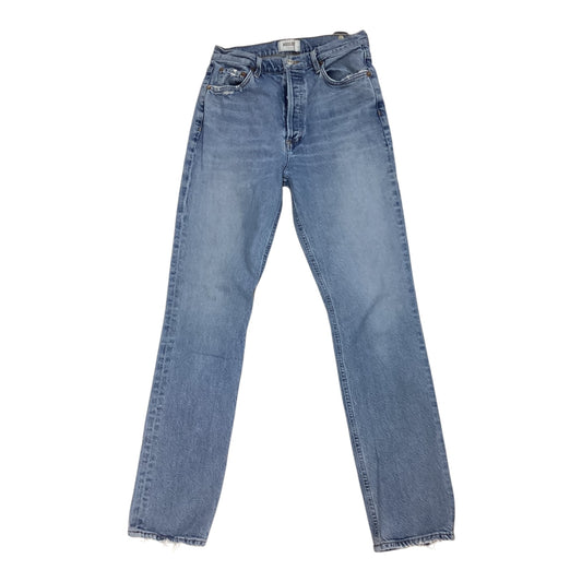Jeans Straight By Agolde In Blue Denim, Size:2