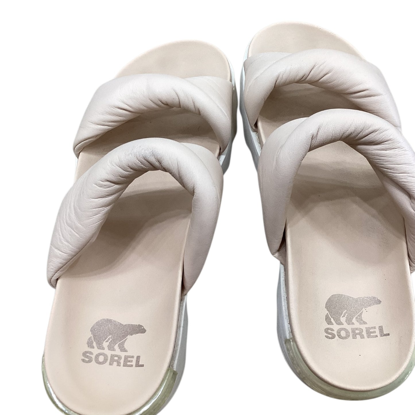 Sandals Flats By Sorel In Peach, Size:9.5