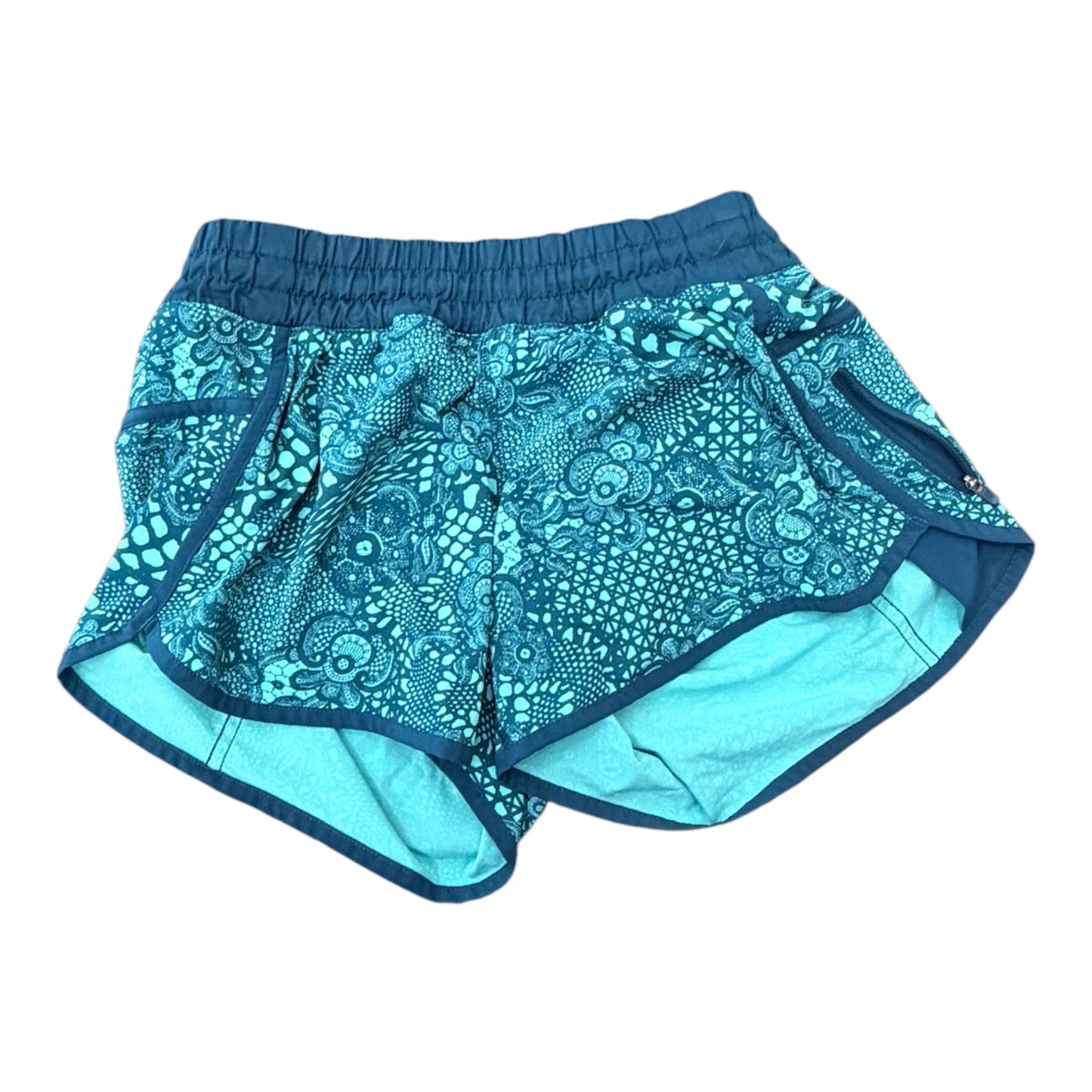 Athletic Shorts By Lululemon In Teal, Size:M
