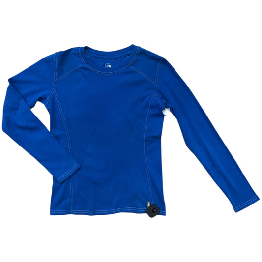 Athletic Top Ls Crewneck By The North Face In Blue, Size:L