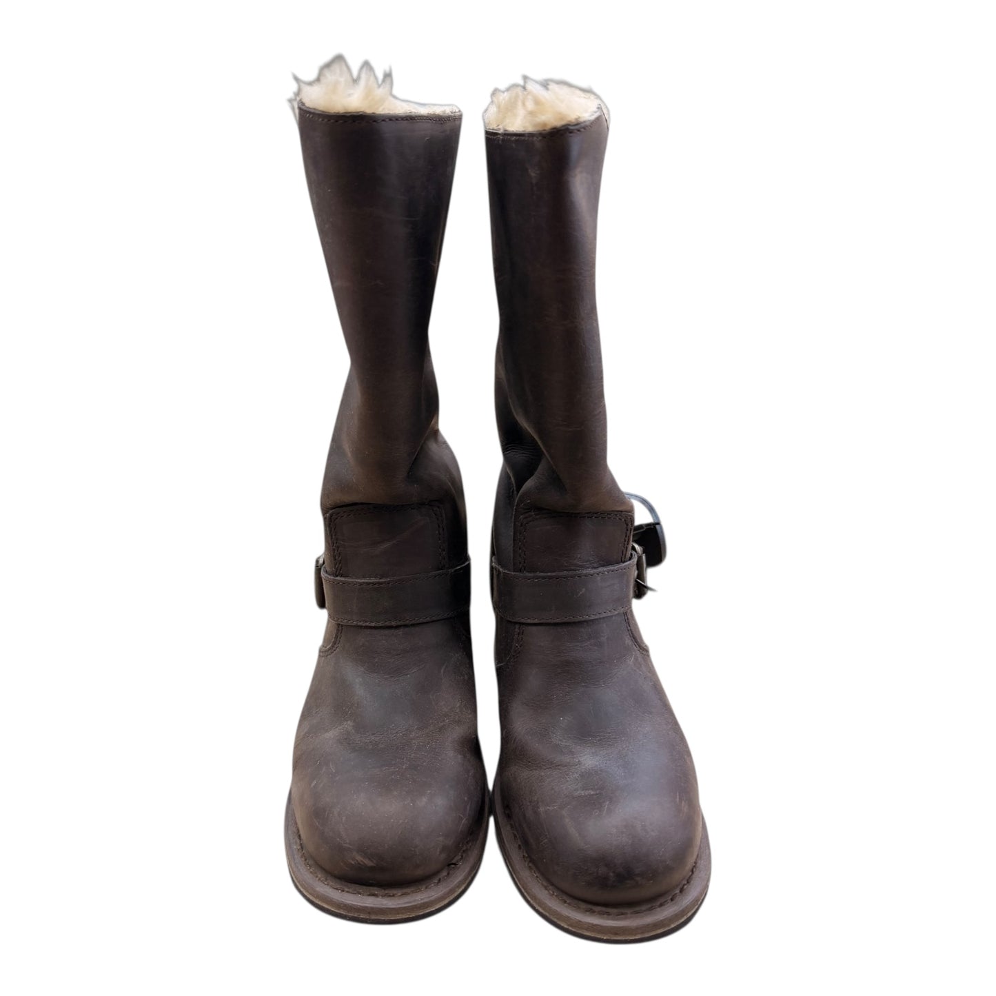 Boots Leather By Cmc In Brown, Size:7