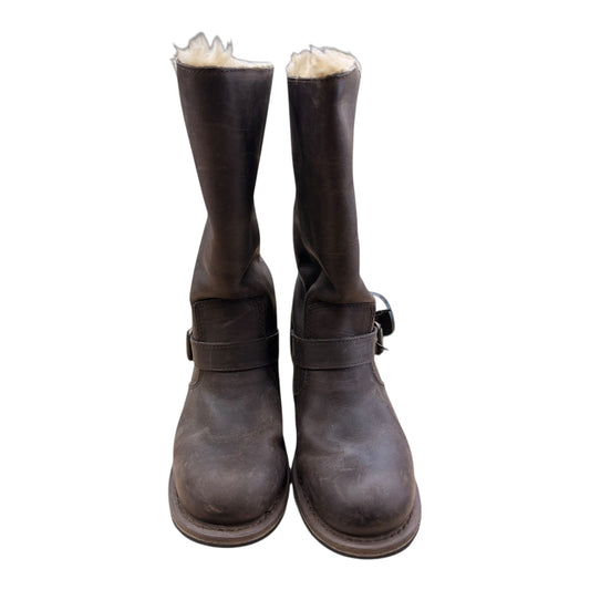 Boots Leather By Cmc In Brown, Size:7