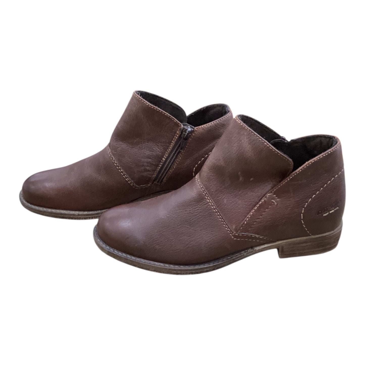 Boots Ankle Heels By Josef Seibel In Tan, Size:8