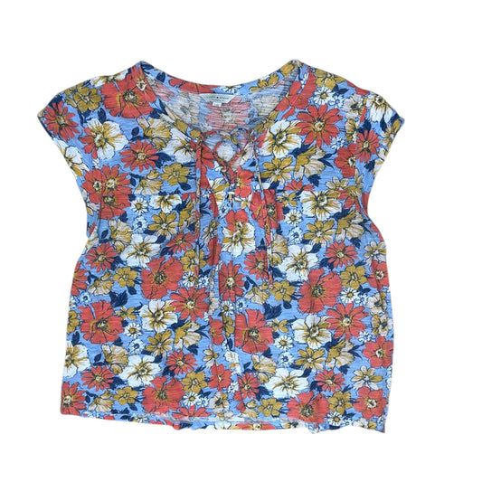 Top Sleeveless By Lucky Brand In Orange & Yellow, Size:L