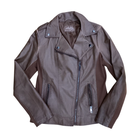 Jacket Moto By Sebby In Brown, Size:S