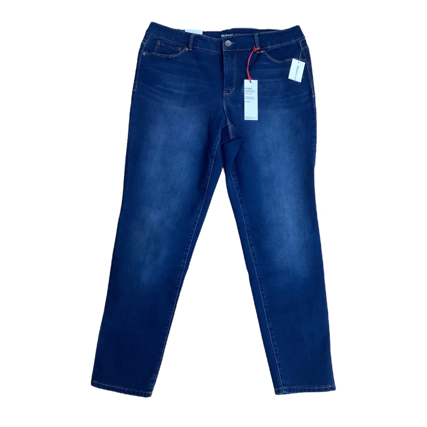 Jeans Skinny By Style And Company In Blue Denim, Size:14