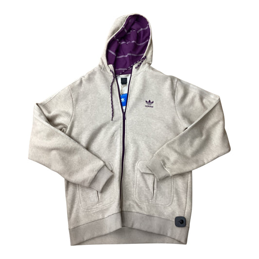 Athletic Sweatshirt Hoodie By Adidas In Purple & Tan, Size:Xl
