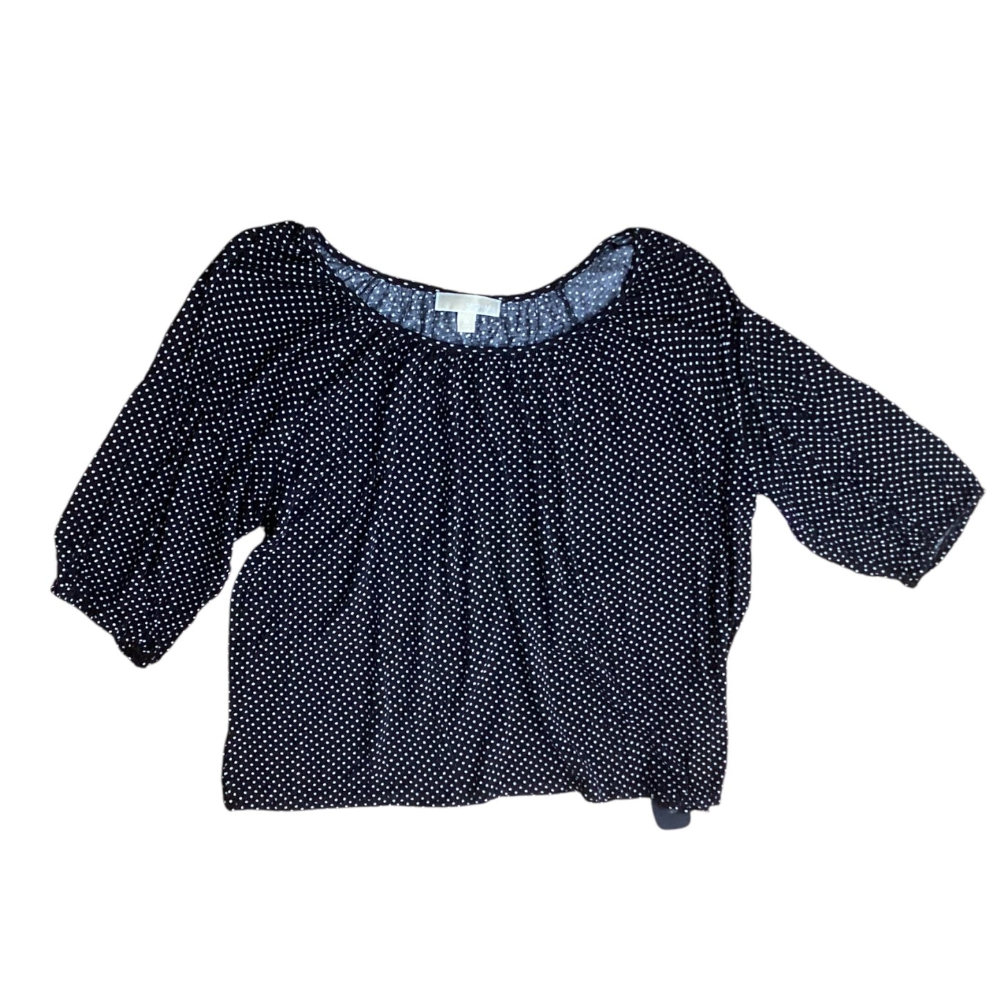 Top 3/4 Sleeve By Michael By Michael Kors In Polkadot Pattern, Size:2X