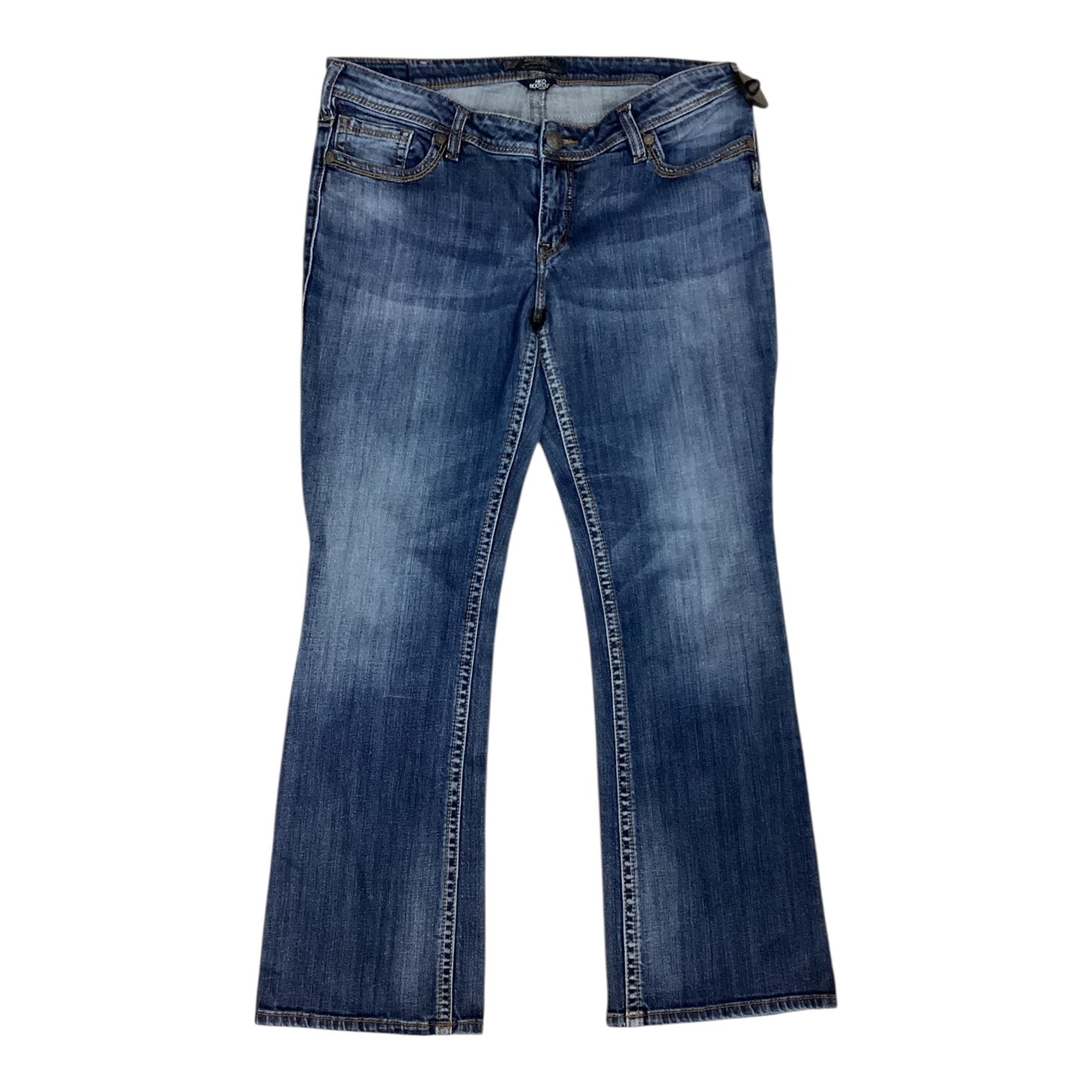 Jeans Boot Cut By Silver In Blue Denim, Size:10