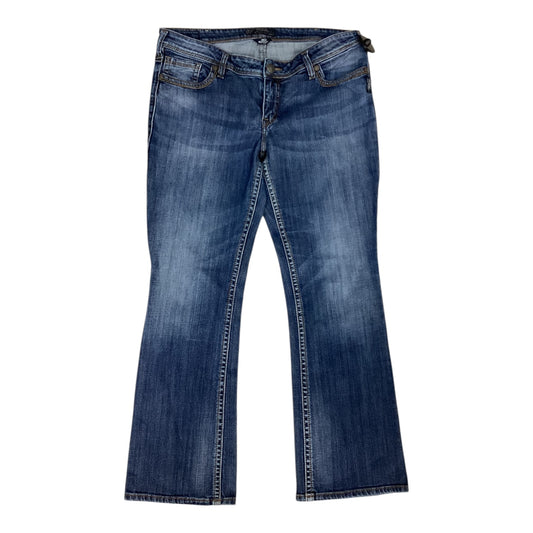 Jeans Boot Cut By Silver In Blue Denim, Size:10