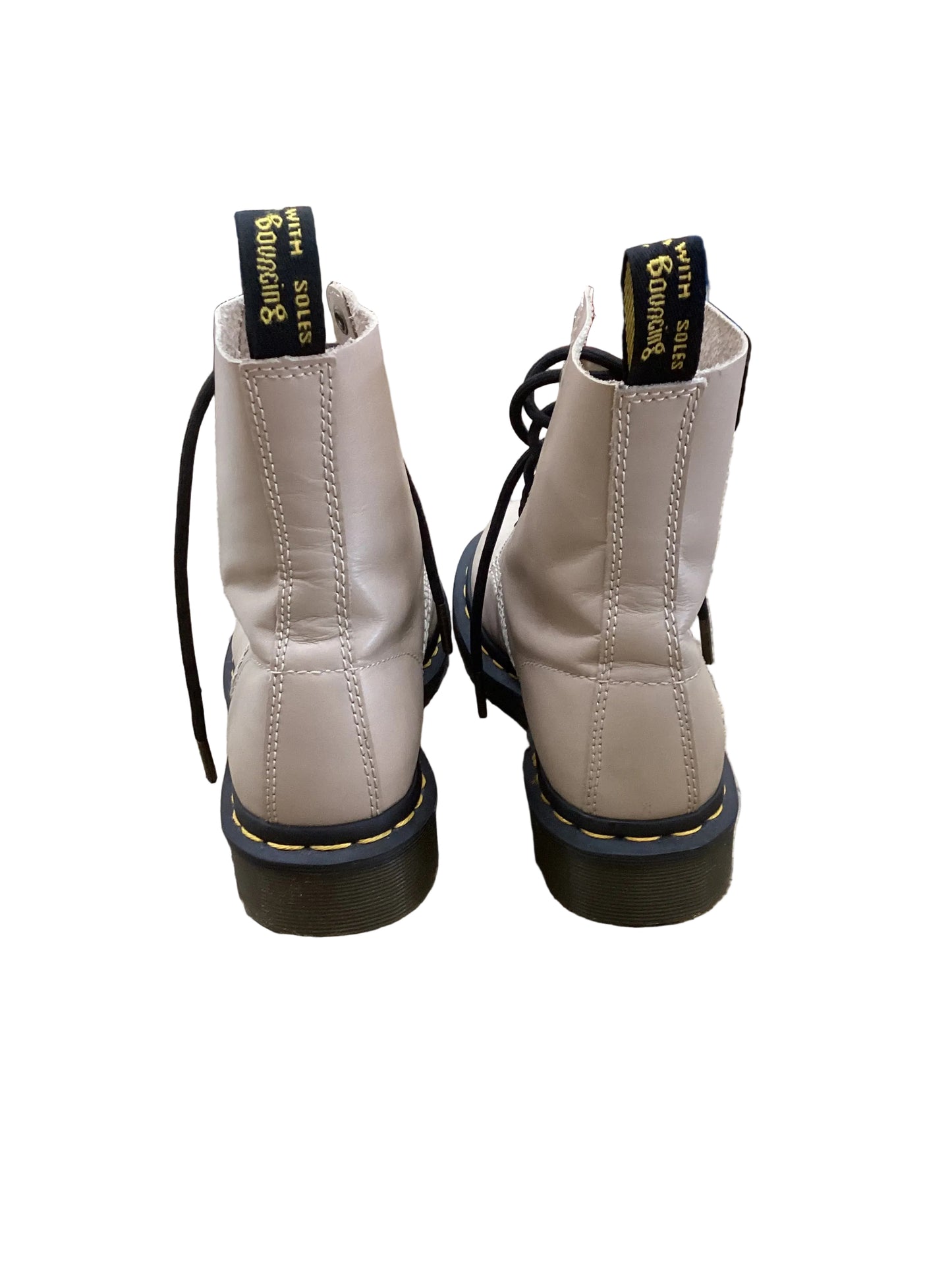 Boots Combat By Dr Martens In Cream, Size:6