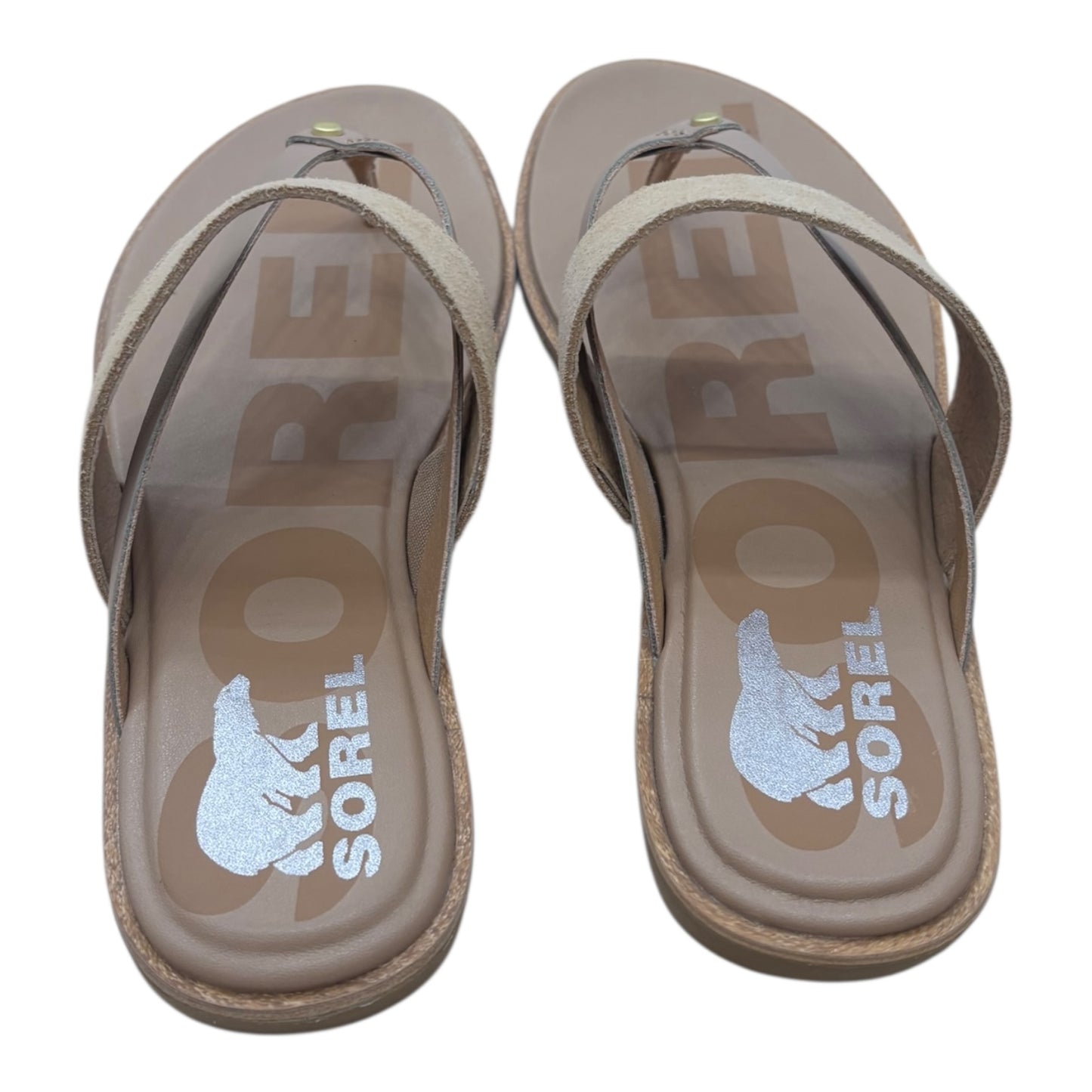 Sandals Flats By Sorel In Tan, Size:7.5