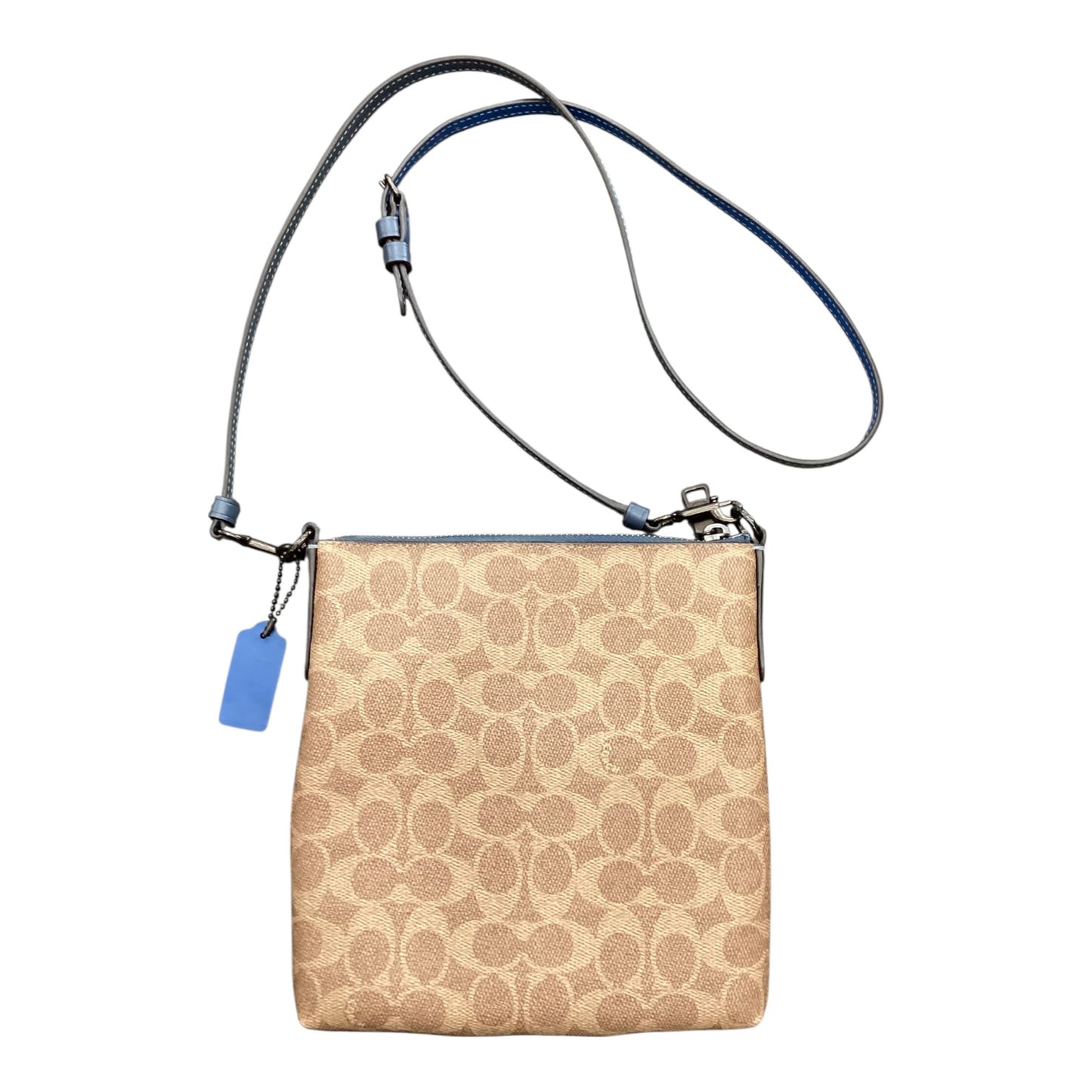 Crossbody Designer By Coach In Blue & Brown, Size:Medium