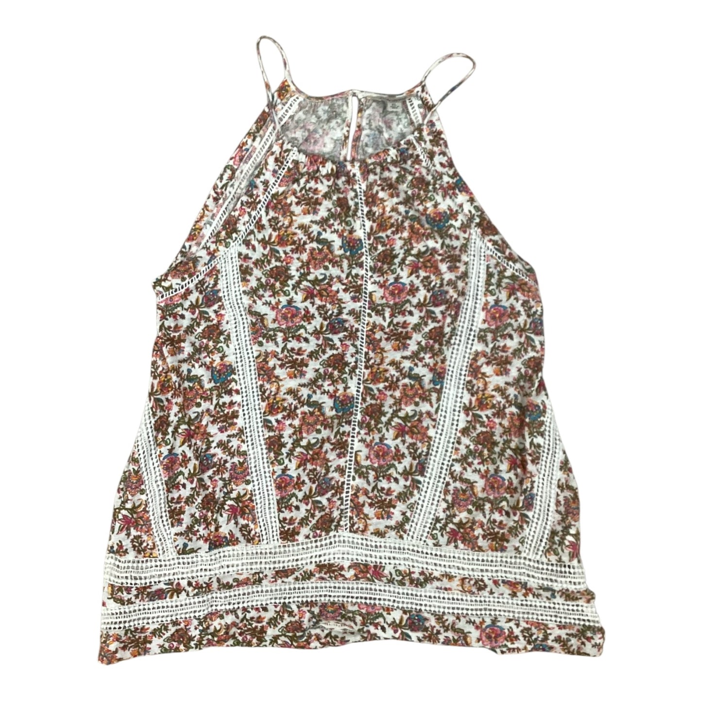 Top Sleeveless By Lucky Brand In Floral Print, Size:Xl