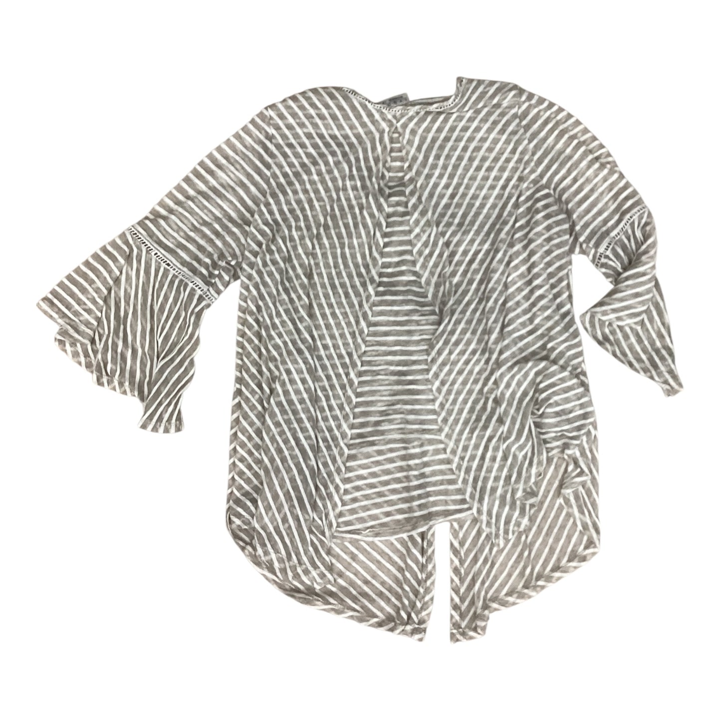 Top 3/4 Sleeve By Studio 1 In Striped Pattern, Size:1X