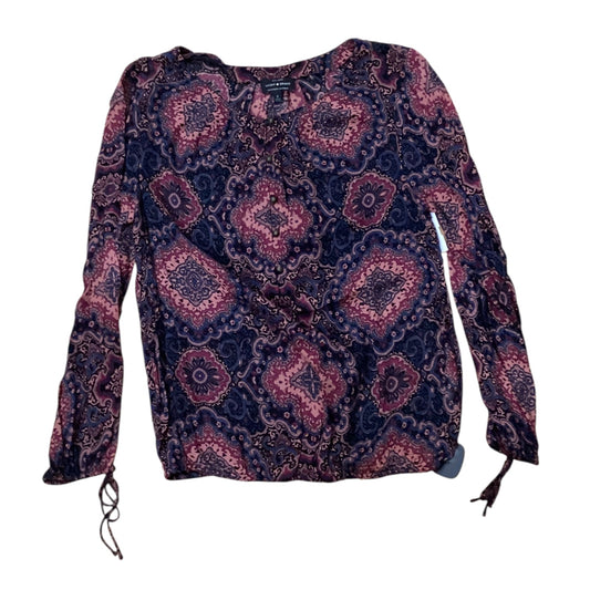 Blouse Ls By Lucky Brand In Purple, Size:S