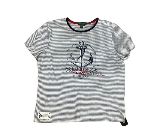 Top Ss By Lauren By Ralph Lauren In Striped Pattern, Size:L