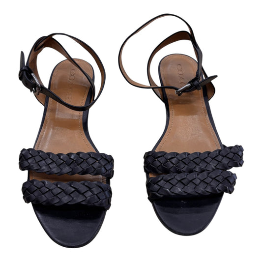 Sandals Designer By Coach In Black, Size:8