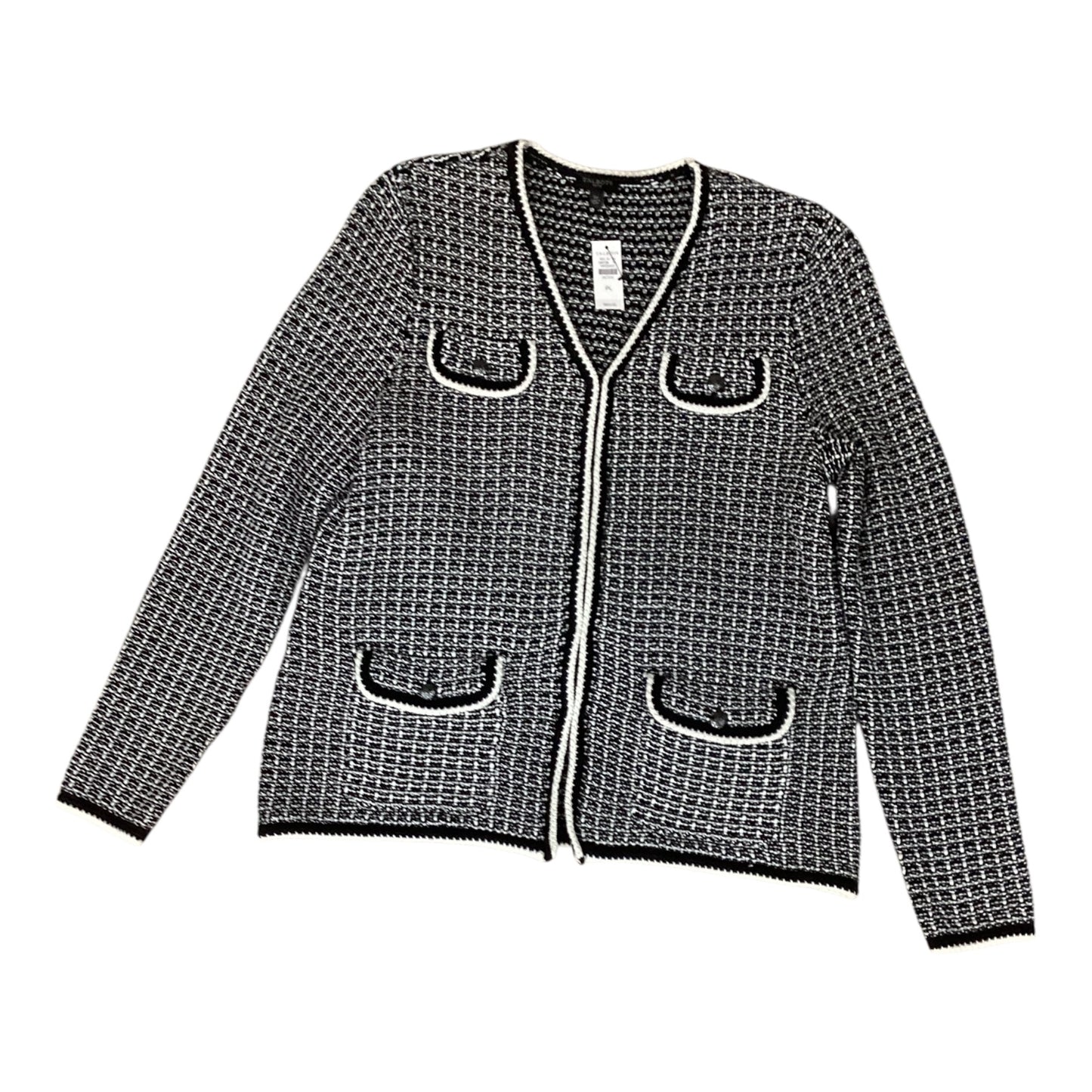 Blazer By Talbots In Black & White, Size:Lp